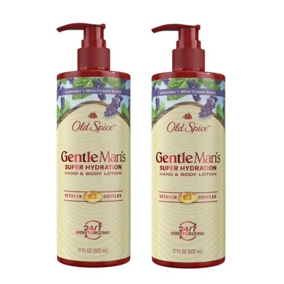 2 X Old Spice Gentleman's Super Hydration Hand & Body Lotion 17 fl. oz each - Picture 1 of 1